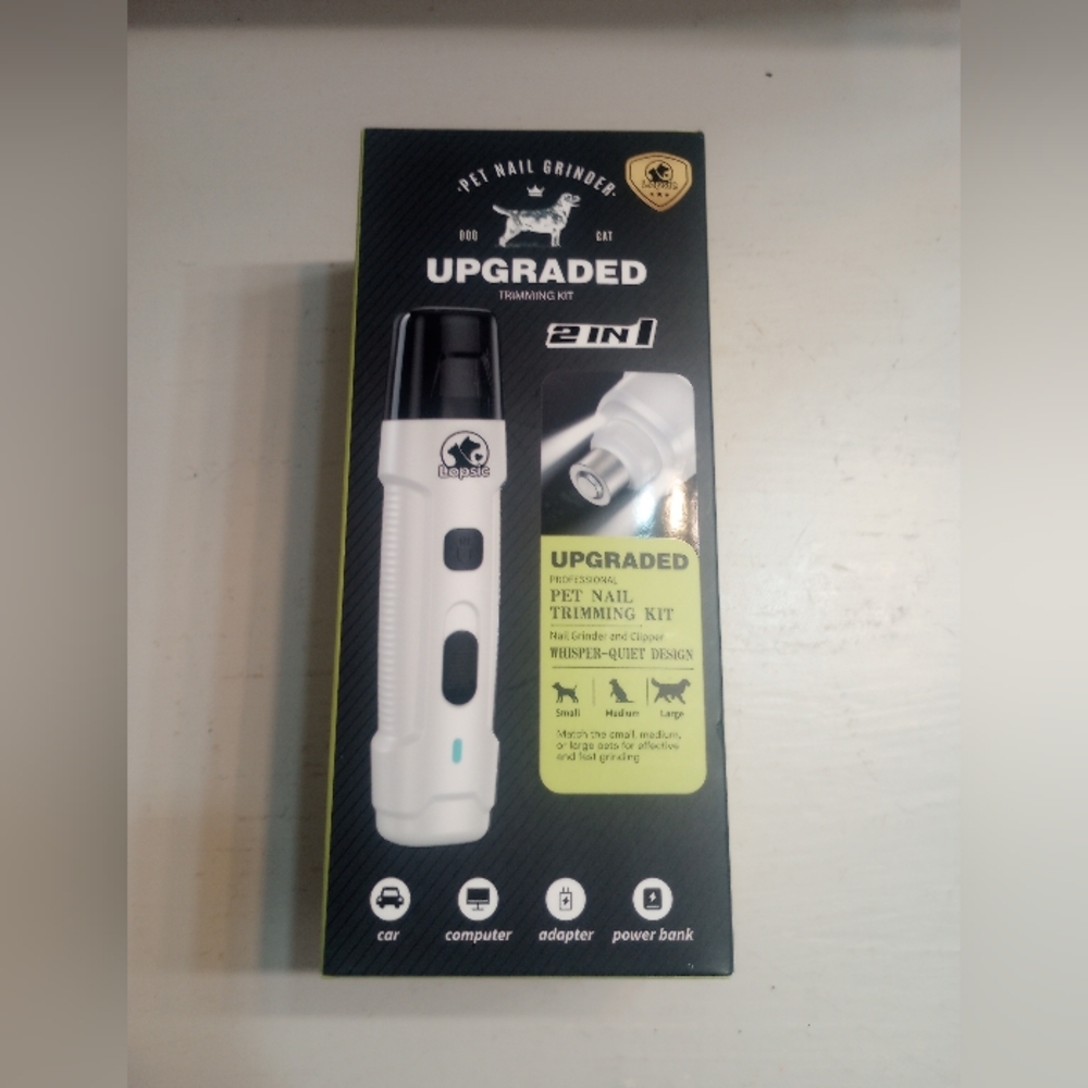 Lopsic Upgraded Professional Per Nail Trimmer/Grinder Low Noise NWT